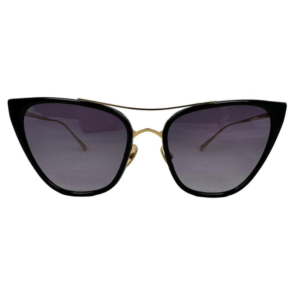 Loree Rodkin Jacklyn Cat-Eye Sunglasses in Gold Metal